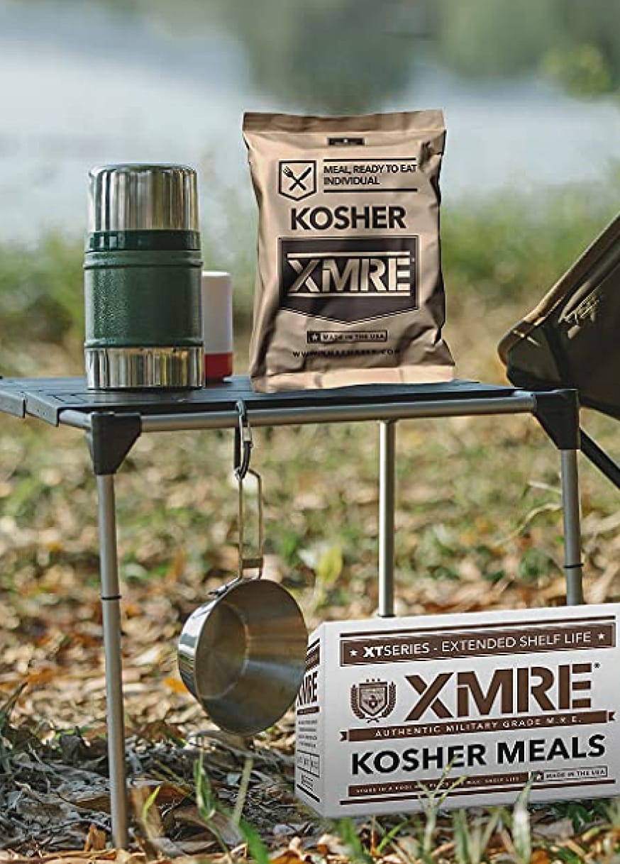 XMRE meal product outdoors